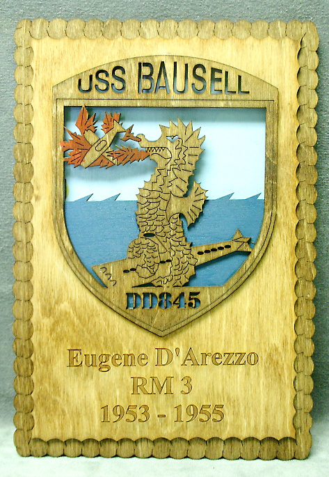 USS Bausell Appreciation Plaque